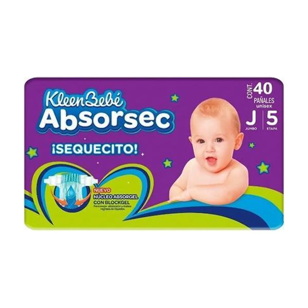 Pañales Desechables Jumbo (40 piezas) KLEENBEBÉ