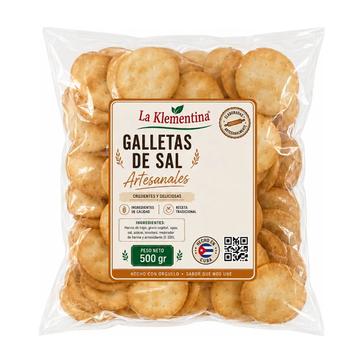 Galletas de sal artesanales La Klementina (500 g / 1.10 lb)