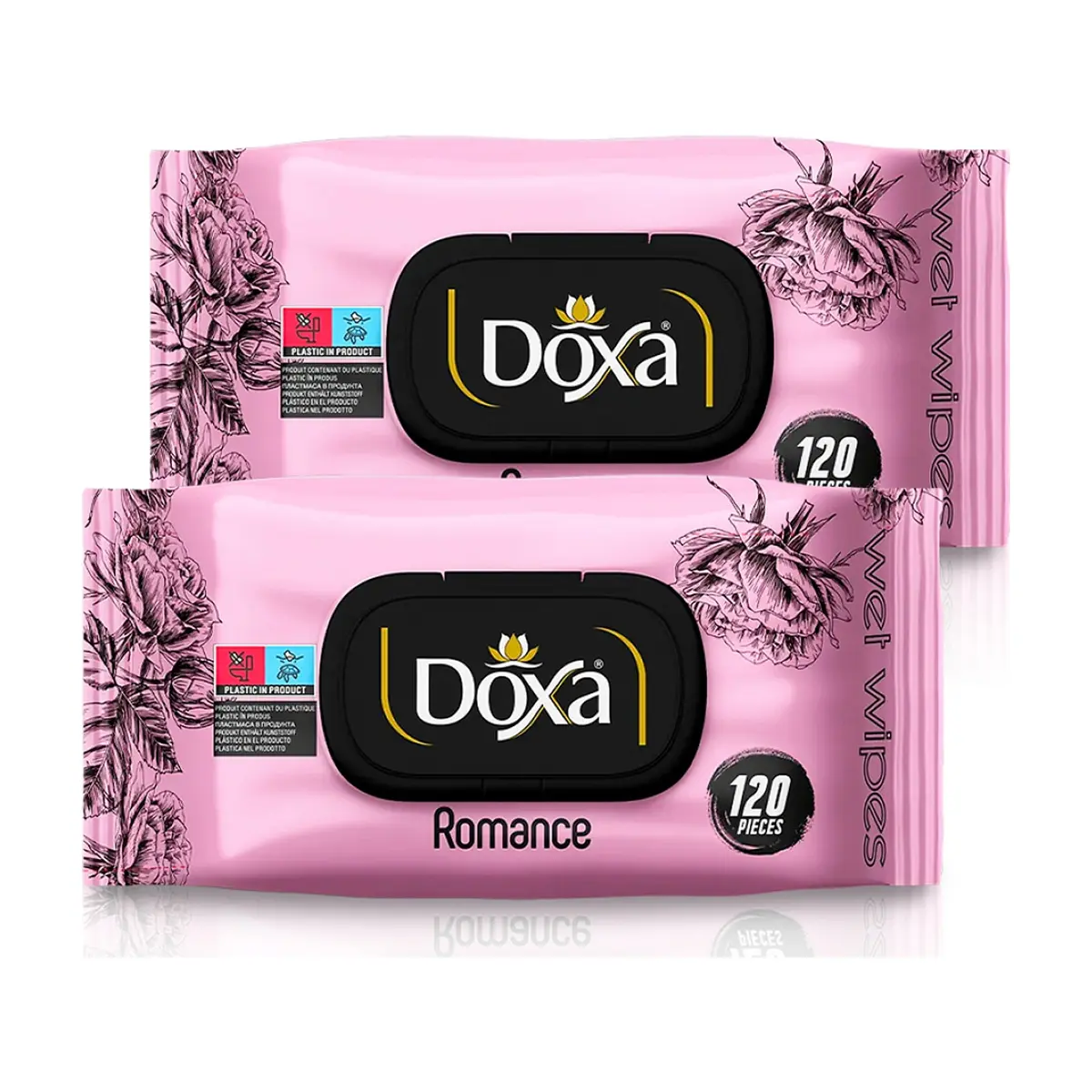 Toallitas húmedas con aroma a romance Doxa (2 x 120 U)