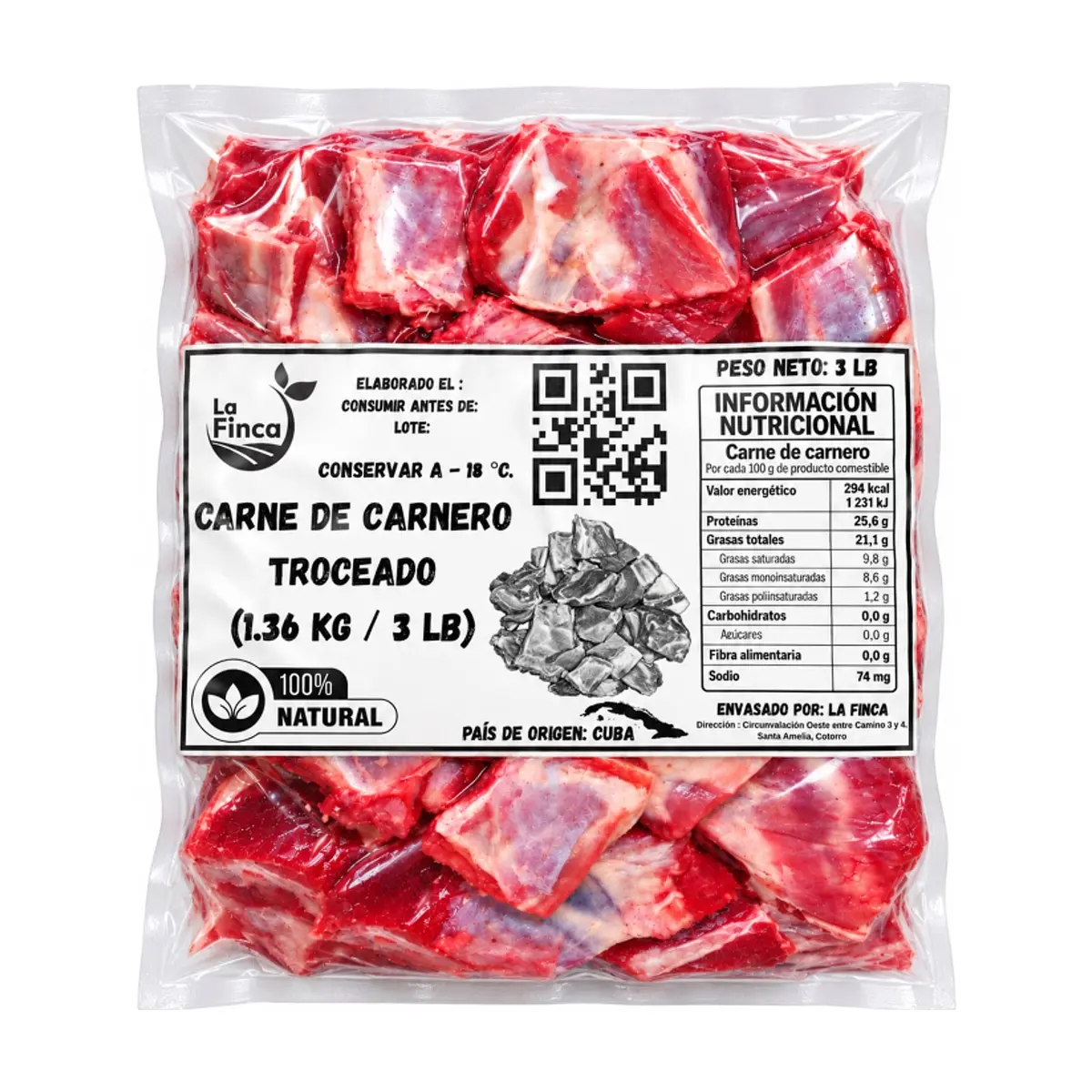 Carne de carnero troceado La Finca (1.36 kg / 3 lb) - Miniatura 3
