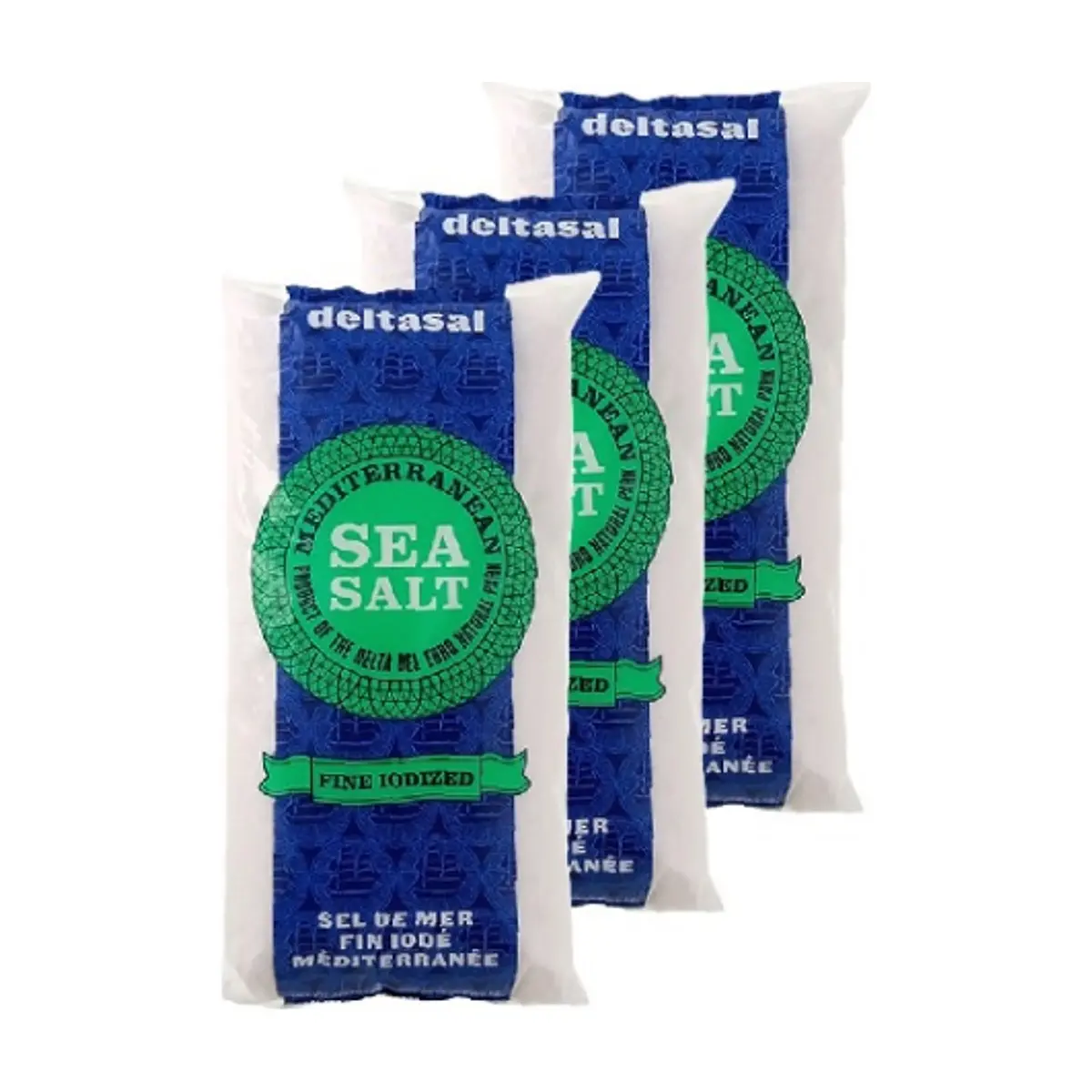 Sal fina marina yodada (3 x 1 kg / 2.2 lb)