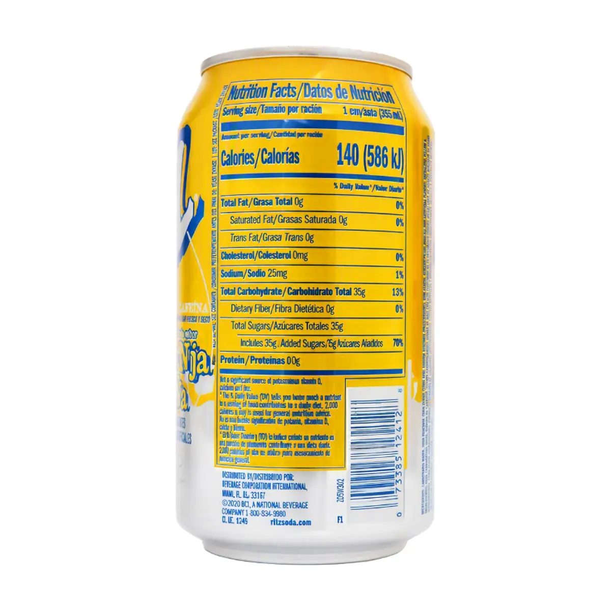 Refresco gaseado sabor naranja piña Ritz (24 x 355 ml) - Thumbnail 3