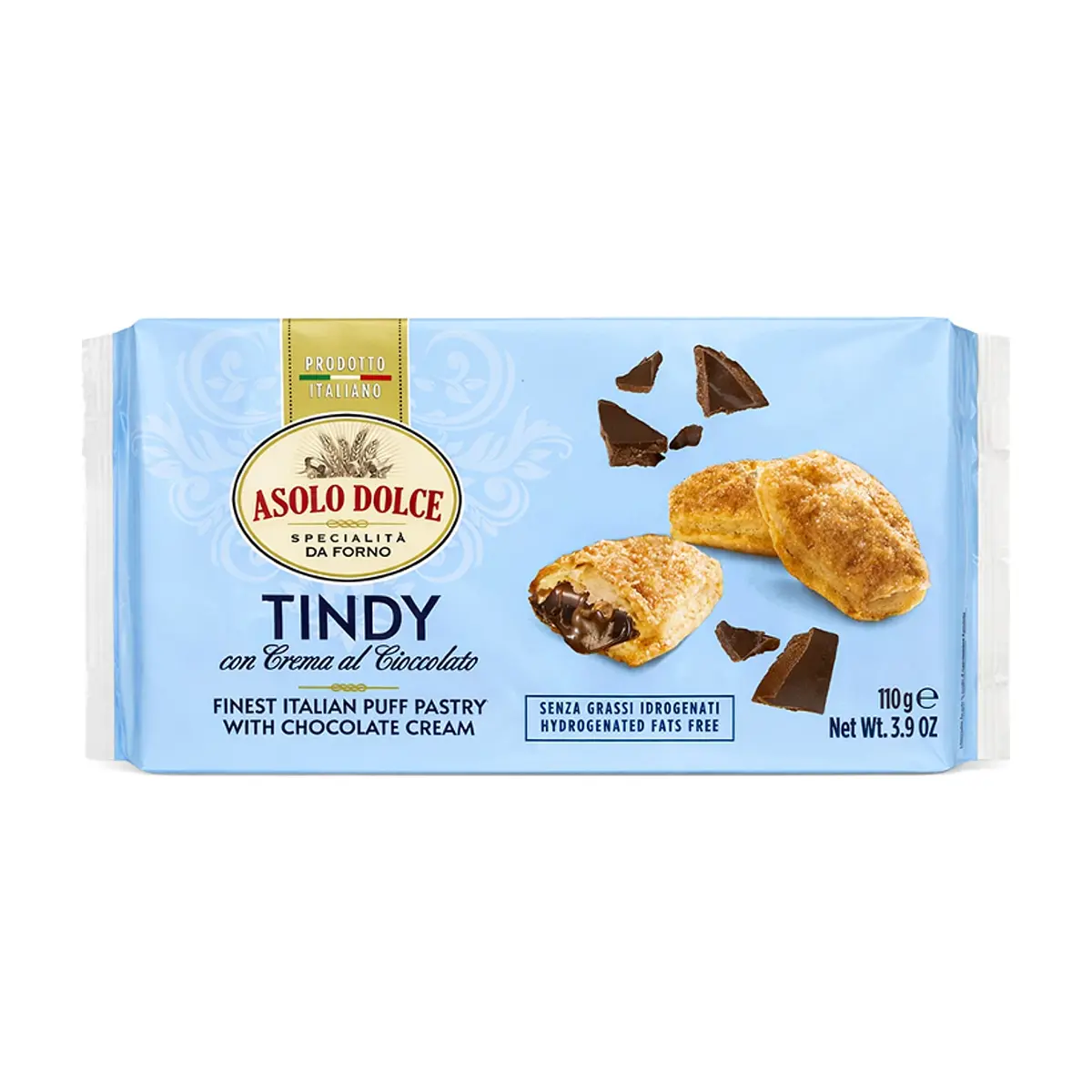 Pastel de hojaldre con crema de chocolate Tindy Asolo Dolce (110 g / 3.9 oz)