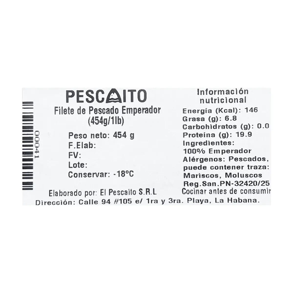 Filete de pescado emperador Pescaito (454 g / 1 lb) - Thumbnail 2