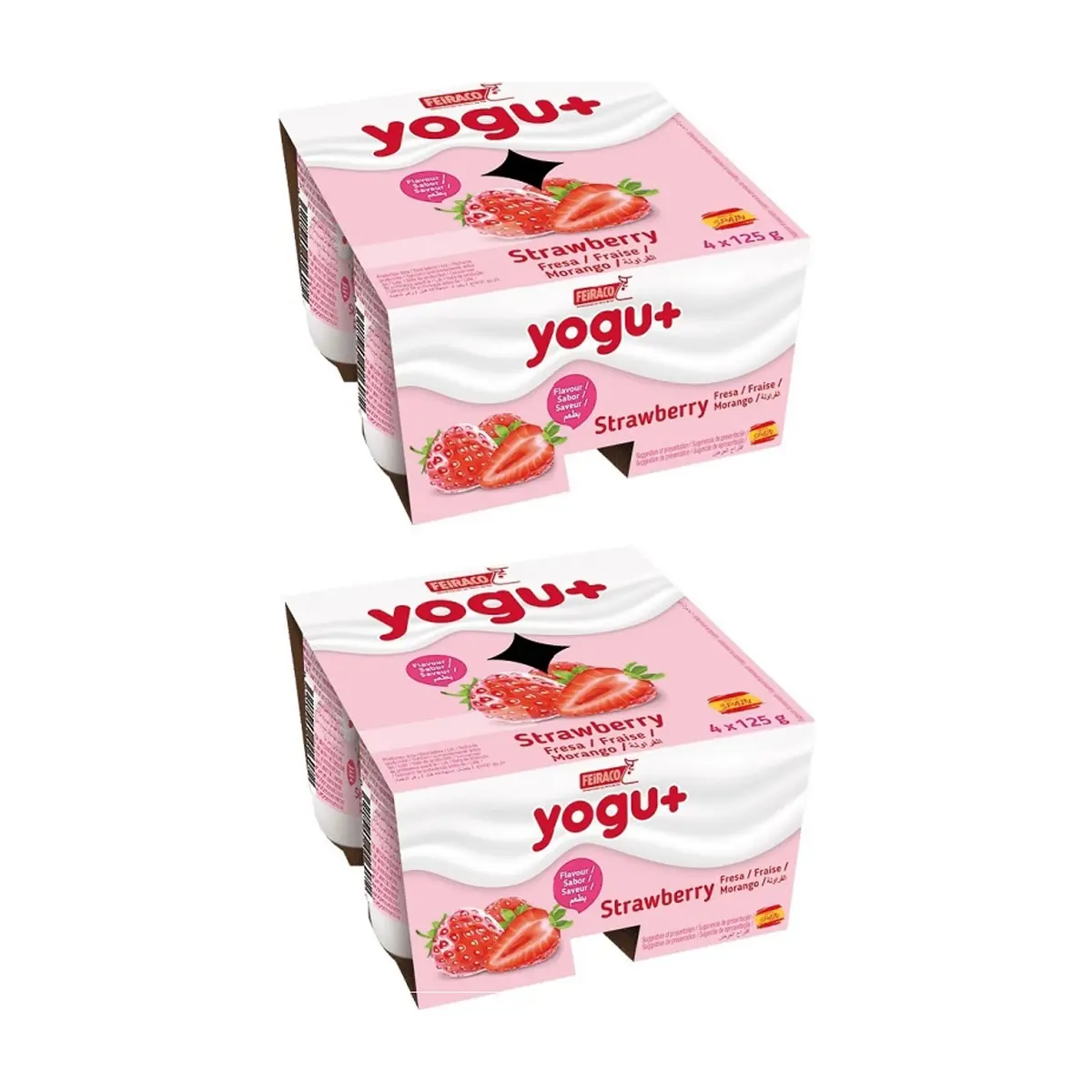Yogur pasteurizado sabor a fresa (8 x 125 g) - Miniatura 1