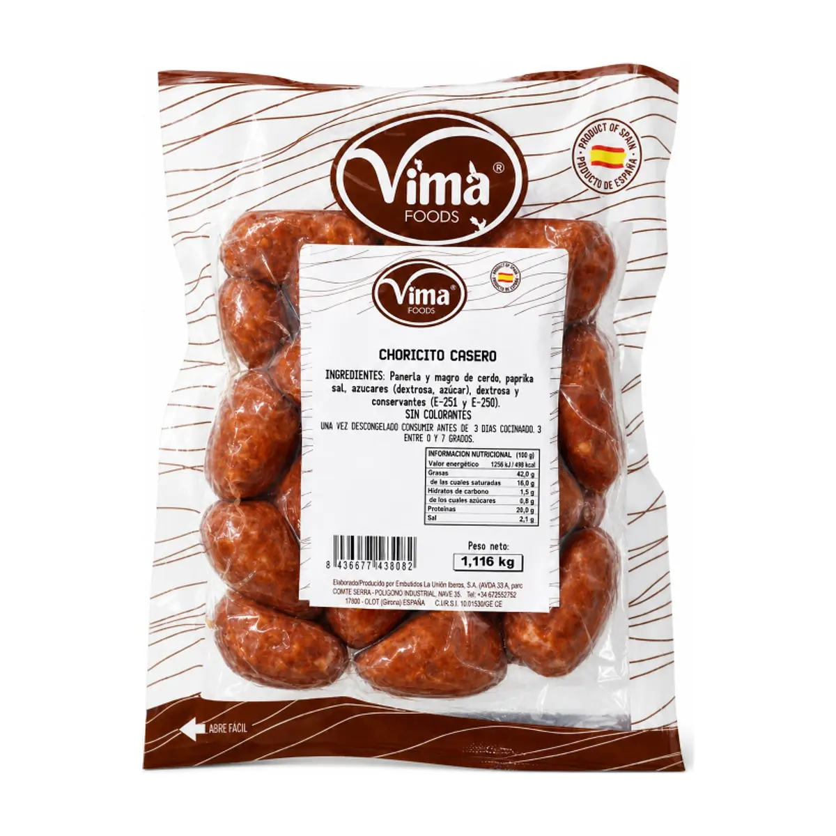 Choricito casero Vima Foods (1. kg / 2.2 lb)
