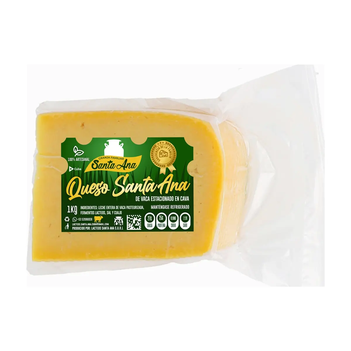 Queso curado Santa Ana (1 kg / 2.2 lb)