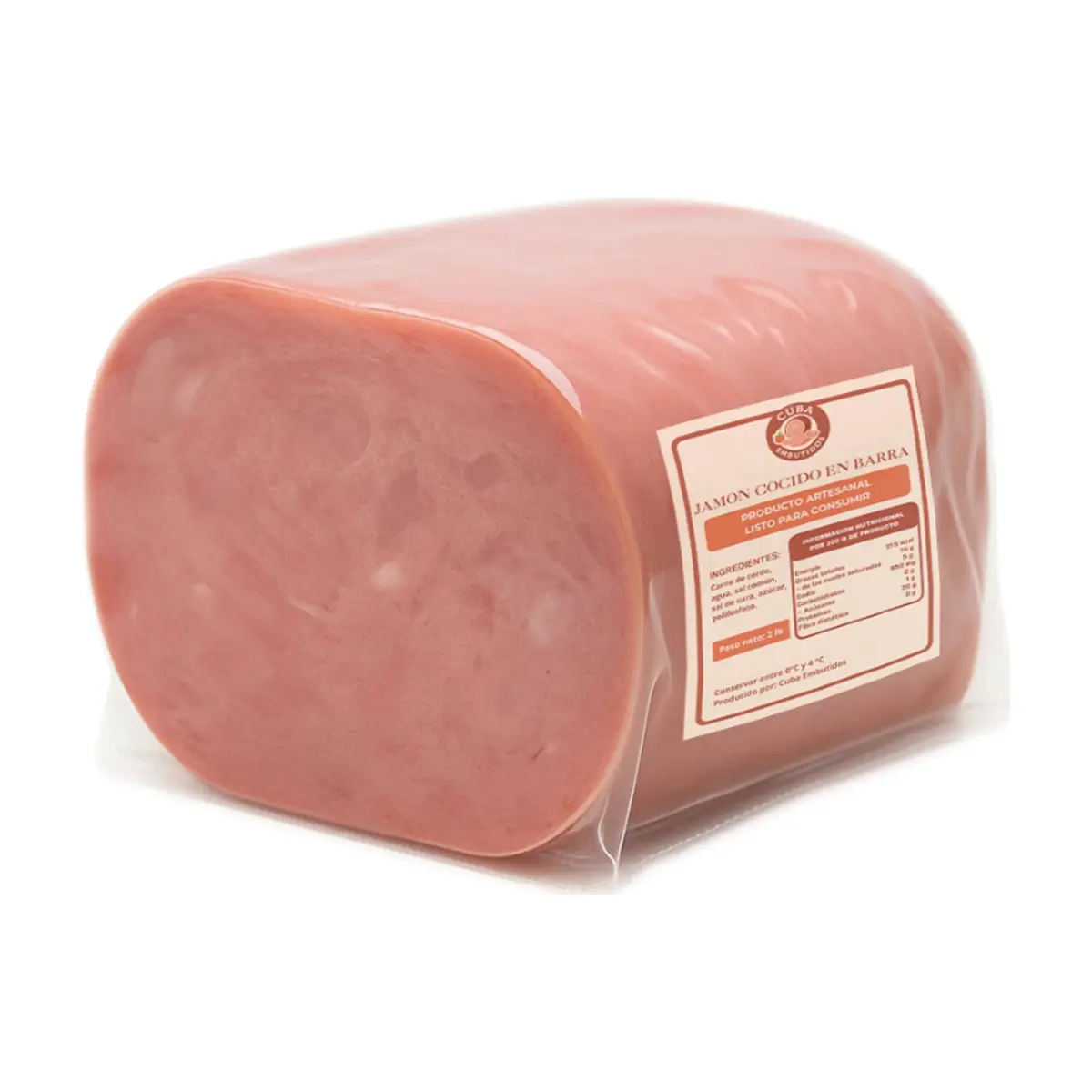 Jamón cocido en barra Cuba Embutidos (907 g / 2 lb) - Thumbnail 2