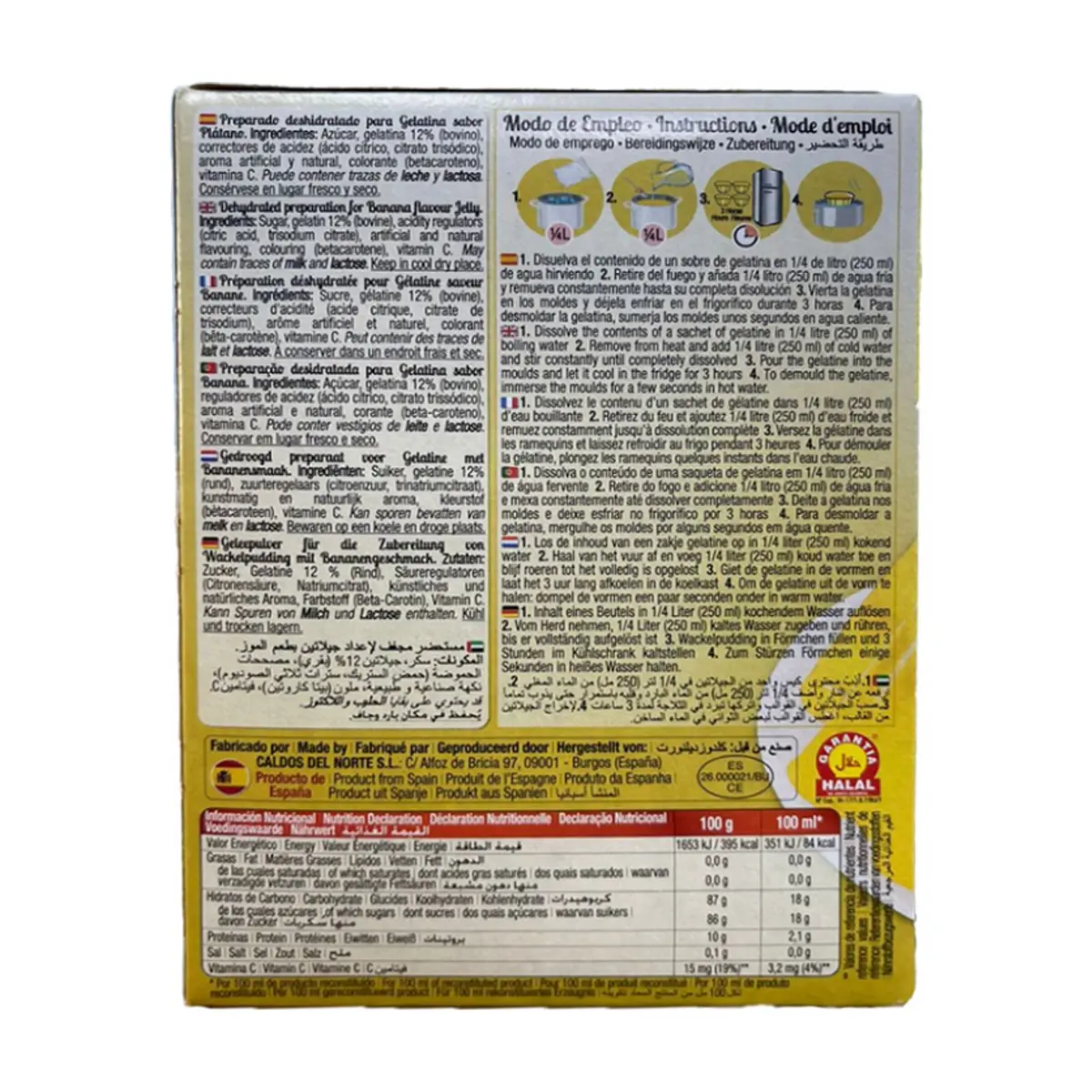 Gelatina de plátano Calnort (170 g / 6 oz) - Thumbnail 5