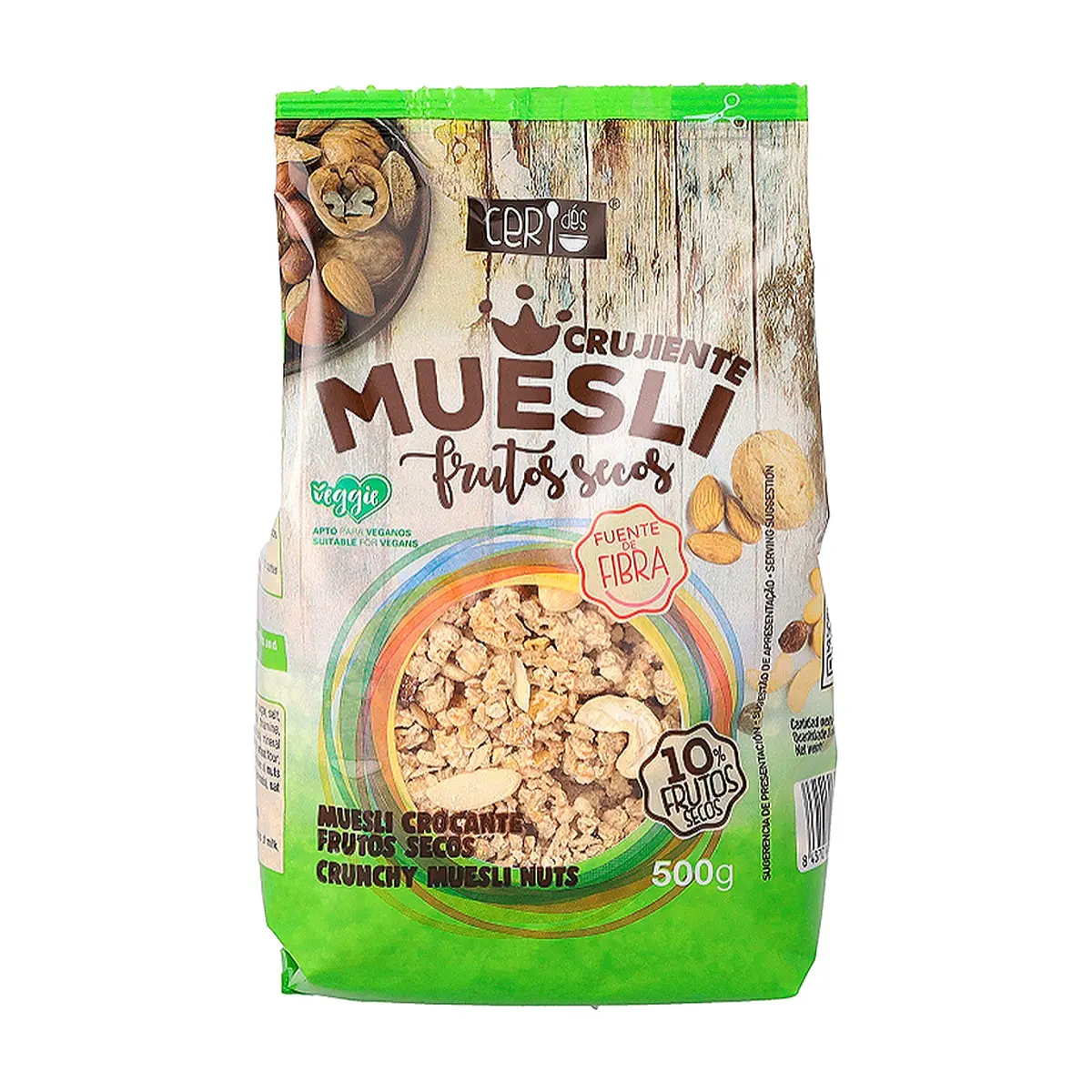 Cereal Muesli crujiente de frutos secos Ceridés (500 g / 1.1 lb) - Miniatura 4