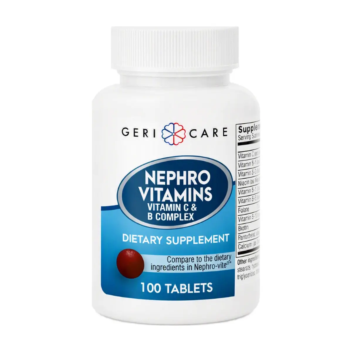 Vitamina C y Complejo B, suplemento vitamínico para adultos Geri-Care (100 tabletas)