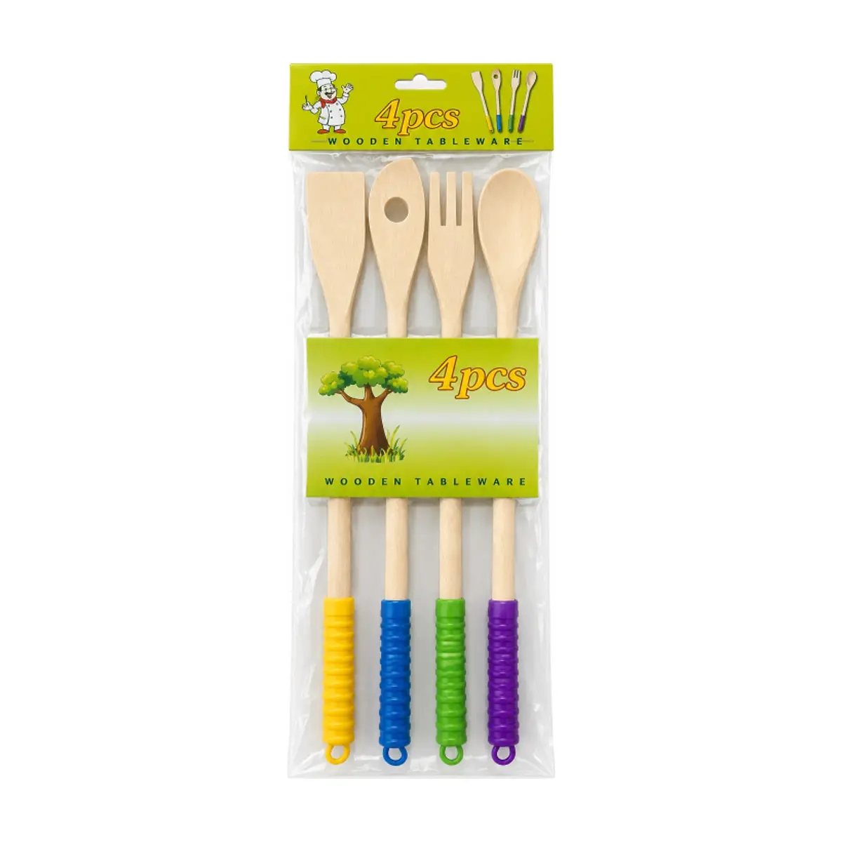 Juego de utensilios de cocina de madera Sav Collections (4 piezas) - Miniatura 2
