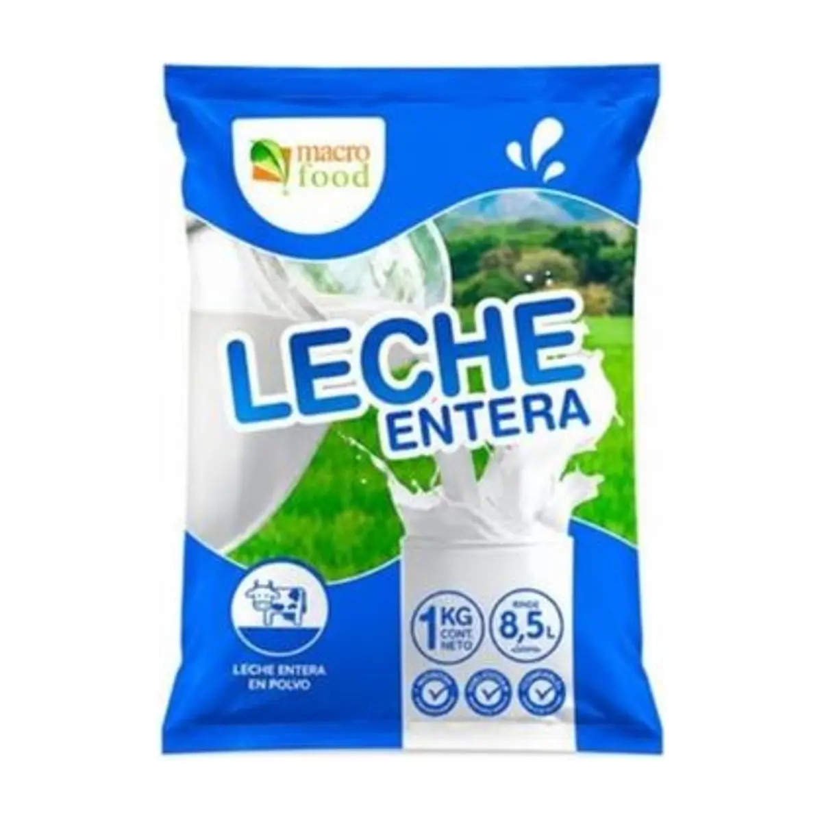 Leche en Polvo Entera al 26% (1 kg) MACROFOOD