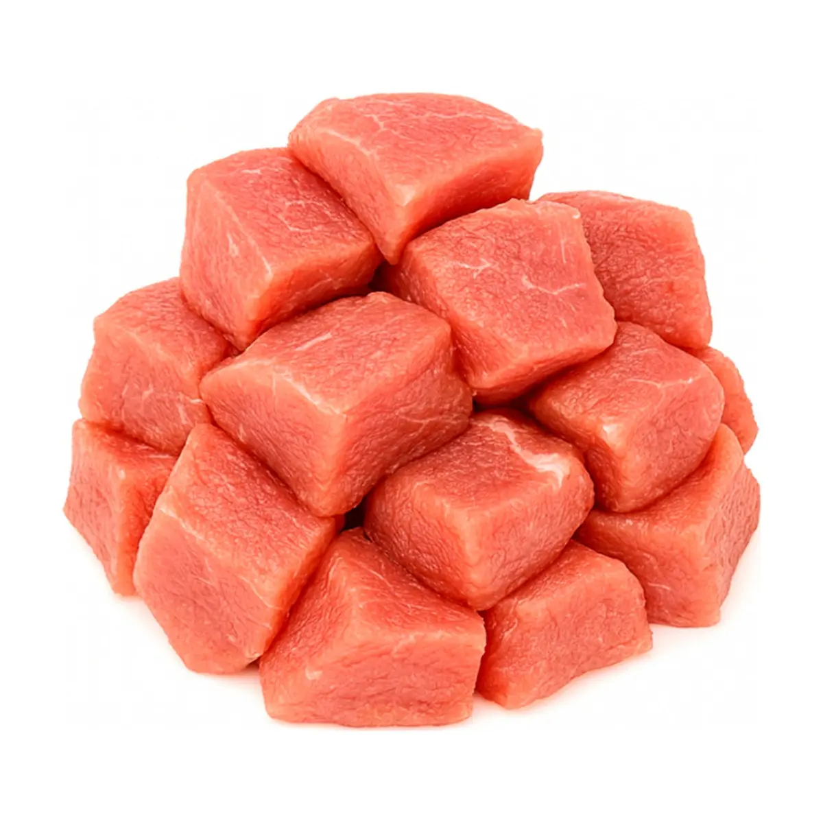 Carne de cerdo troceda PDL LMC (1 kg / 2.2 lb)