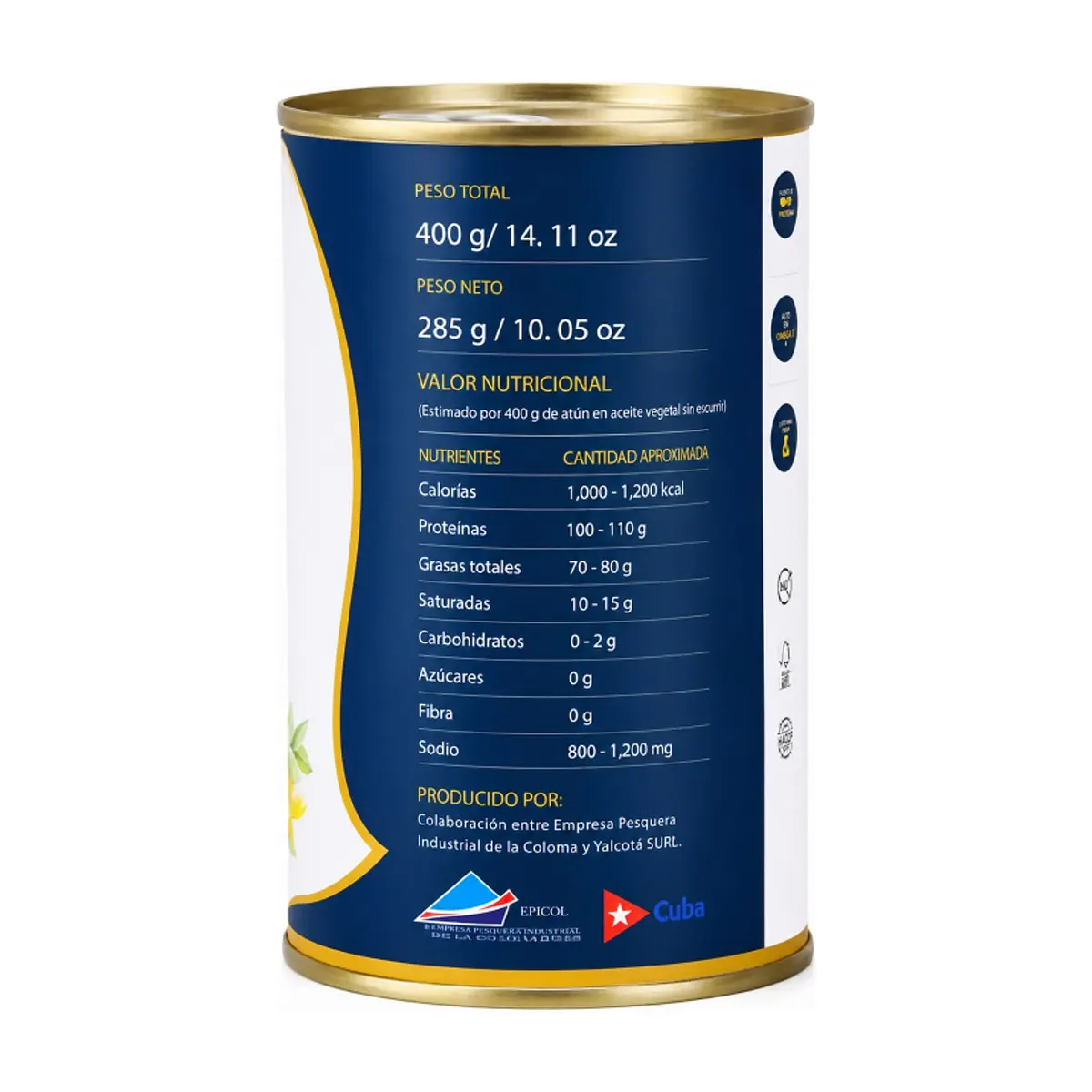 Filete de atún en aceite vegetal Valcatá SURL (400 g / 14.11 oz) - Thumbnail 3
