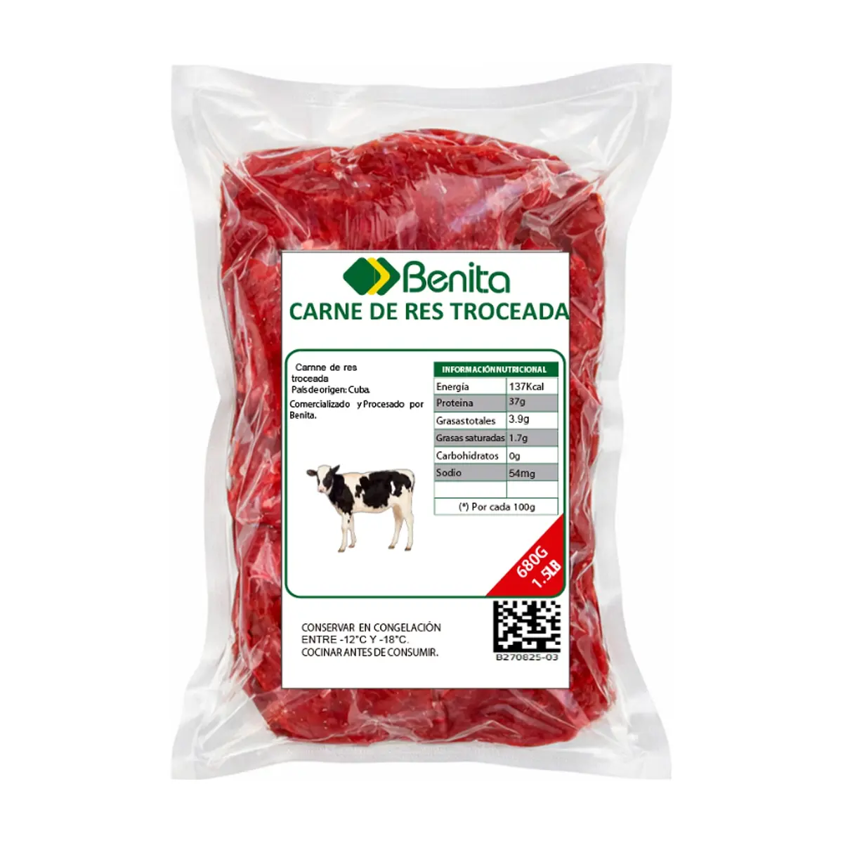 Carne de res troceada Benita (680 g / 1.5 lb) - Thumbnail 2