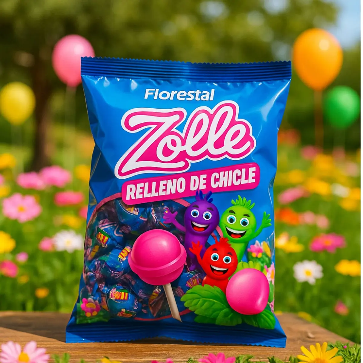 Paquete de chupa chupa relleno de chicle Florestal (1 kg / 2.20 lb) - Thumbnail 5