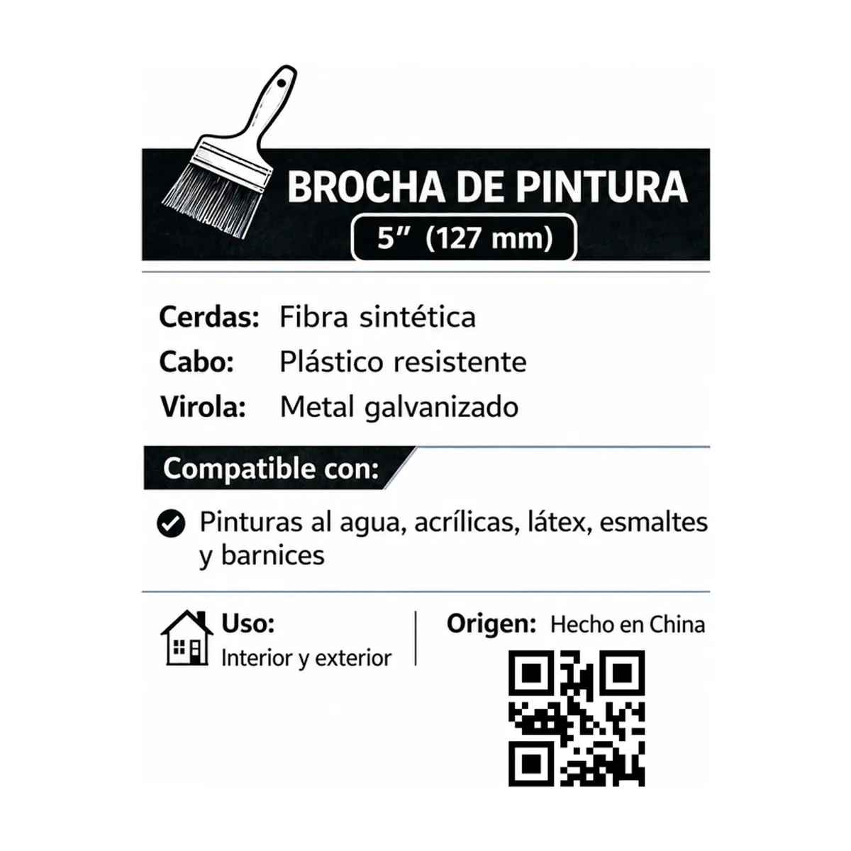 Brocha ancha de 5"para pintar SPC - Miniatura 3