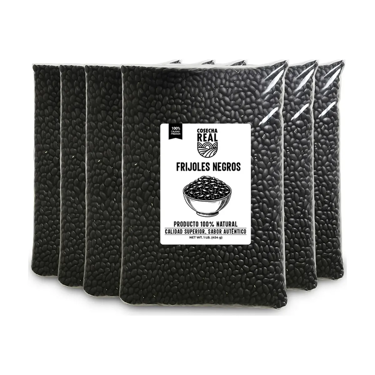 Frijoles negros Cosecha Real (6 x 454 g / 1 lb)