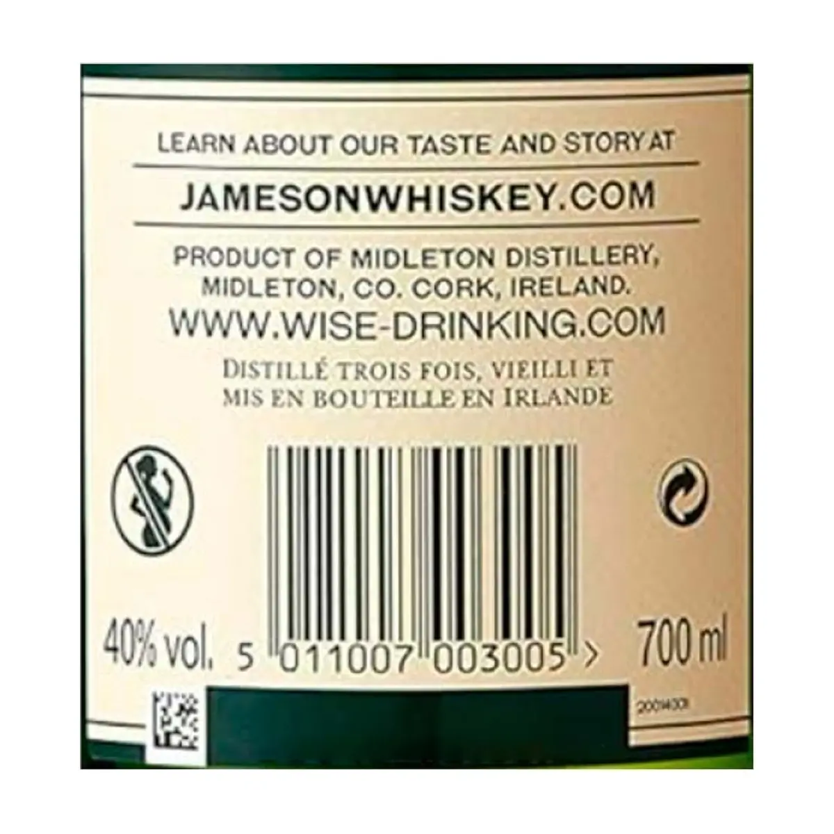 Whisky 40 % vol Jameson (700 ml) - Thumbnail 2