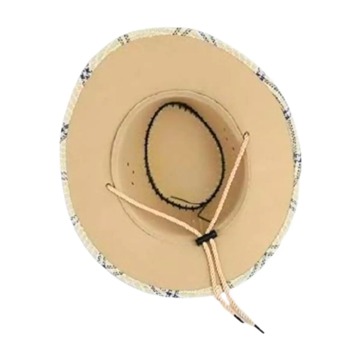 Sombrero de vaquero beig y negro con alas anchas Gutza - Thumbnail 2