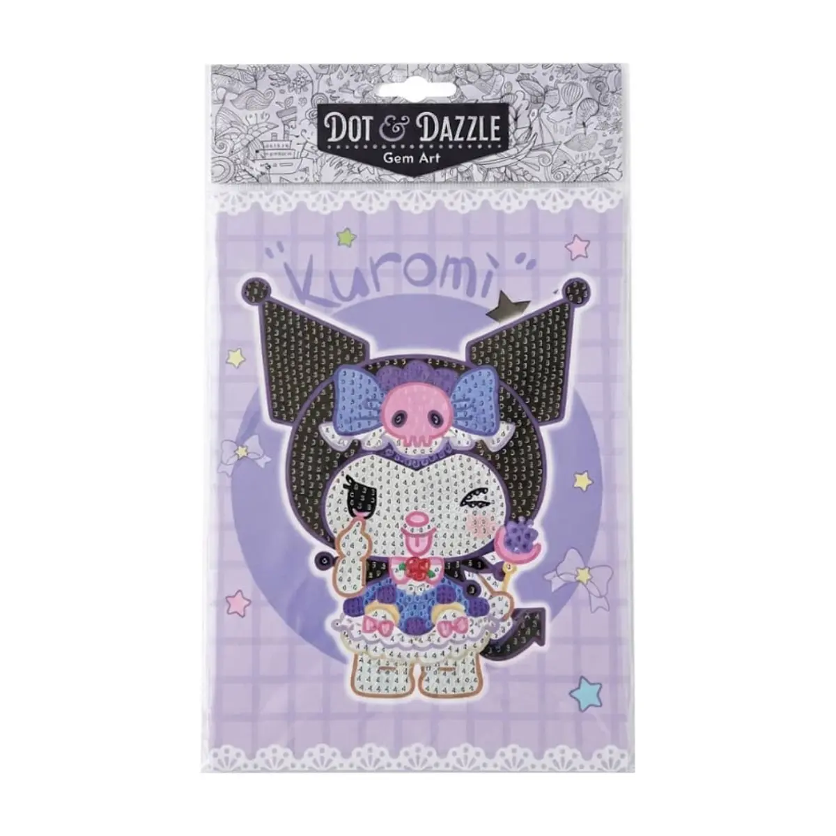 Juego didáctico de arte con diamantes con diseño de Kuromi Dot & Sazzle - Thumbnail 2