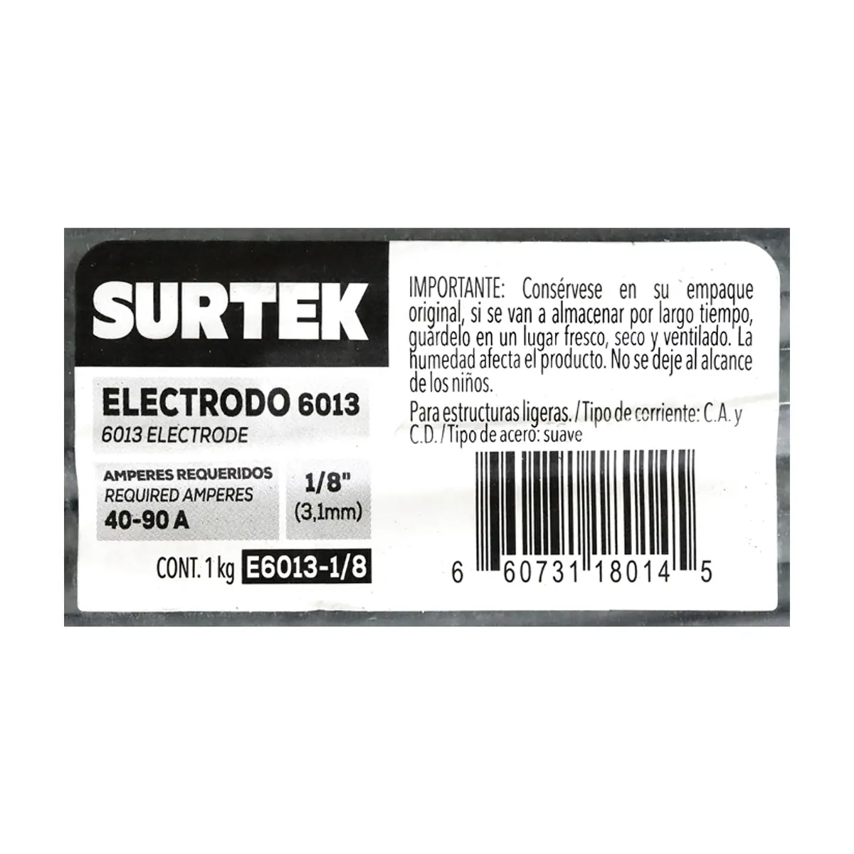 Electrodo 6013 1/8" Surtek EO6013-1/8 (1 kg / 2.2 lb) - Thumbnail 3