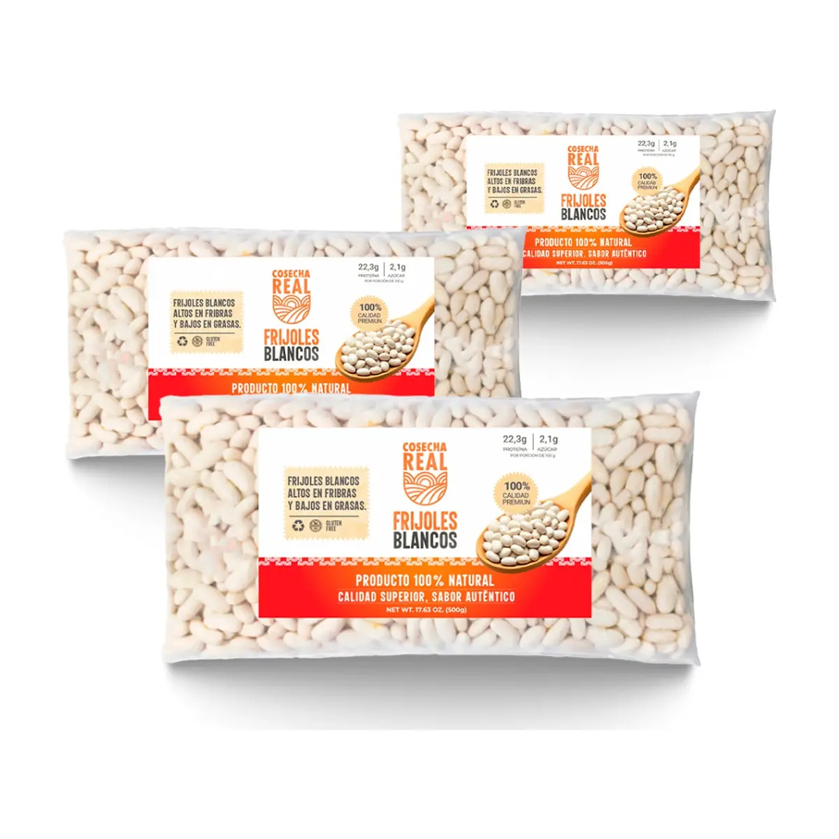 Frijoles blancos Cosecha Real (3 x 500 g / 1.1 lb)