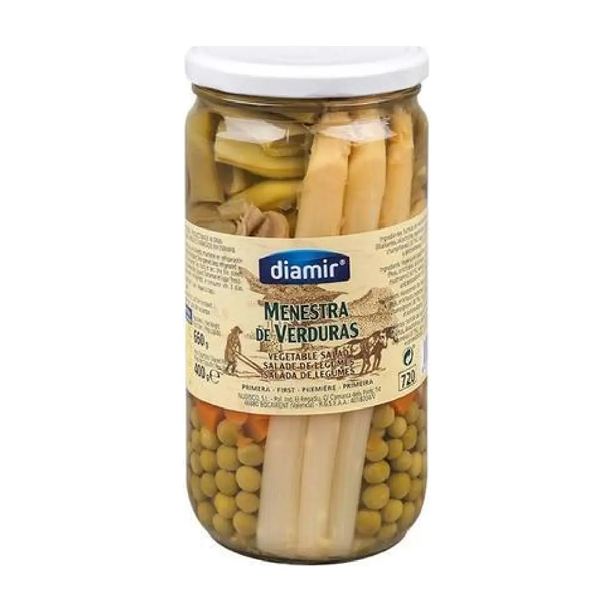 Menestra de Verduras Selección (660g Neto / 400g Escurrido) DIAMIR