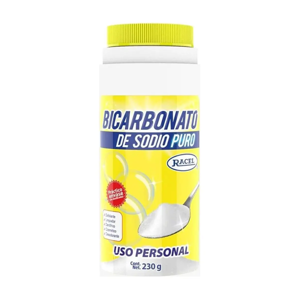 Bicarbonato de sodio puro Racel (230 g / 8.11 oz)