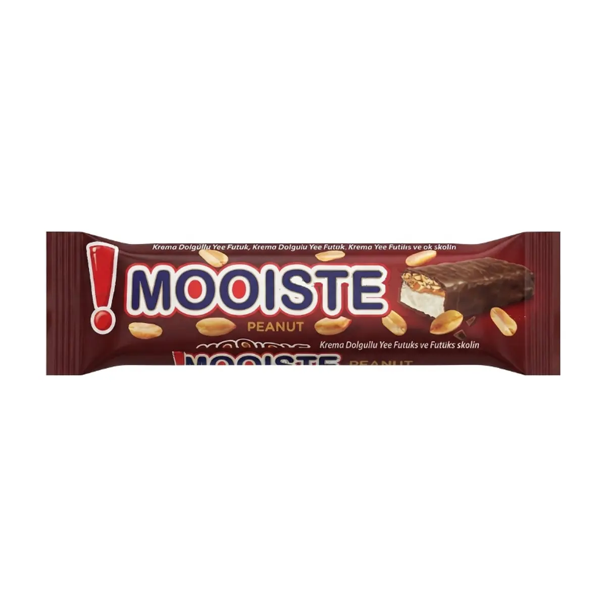 Barrita de chocolate rellena de caramelo y maní Mooiste Akai (60 g / 2.11 oz)