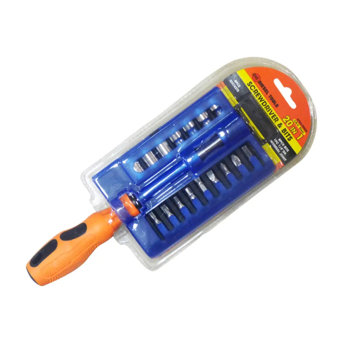 Set de destornillador con adaptador y diferentes medidas de puntas y cubos Diesel Tools (20 U)