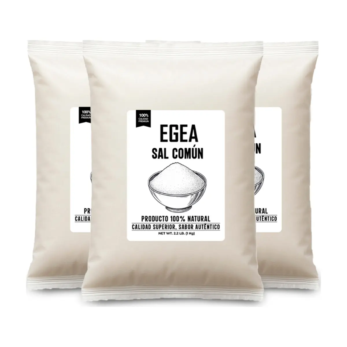 Sal común EGEA (3 x 1 kg / 2.2 lb)