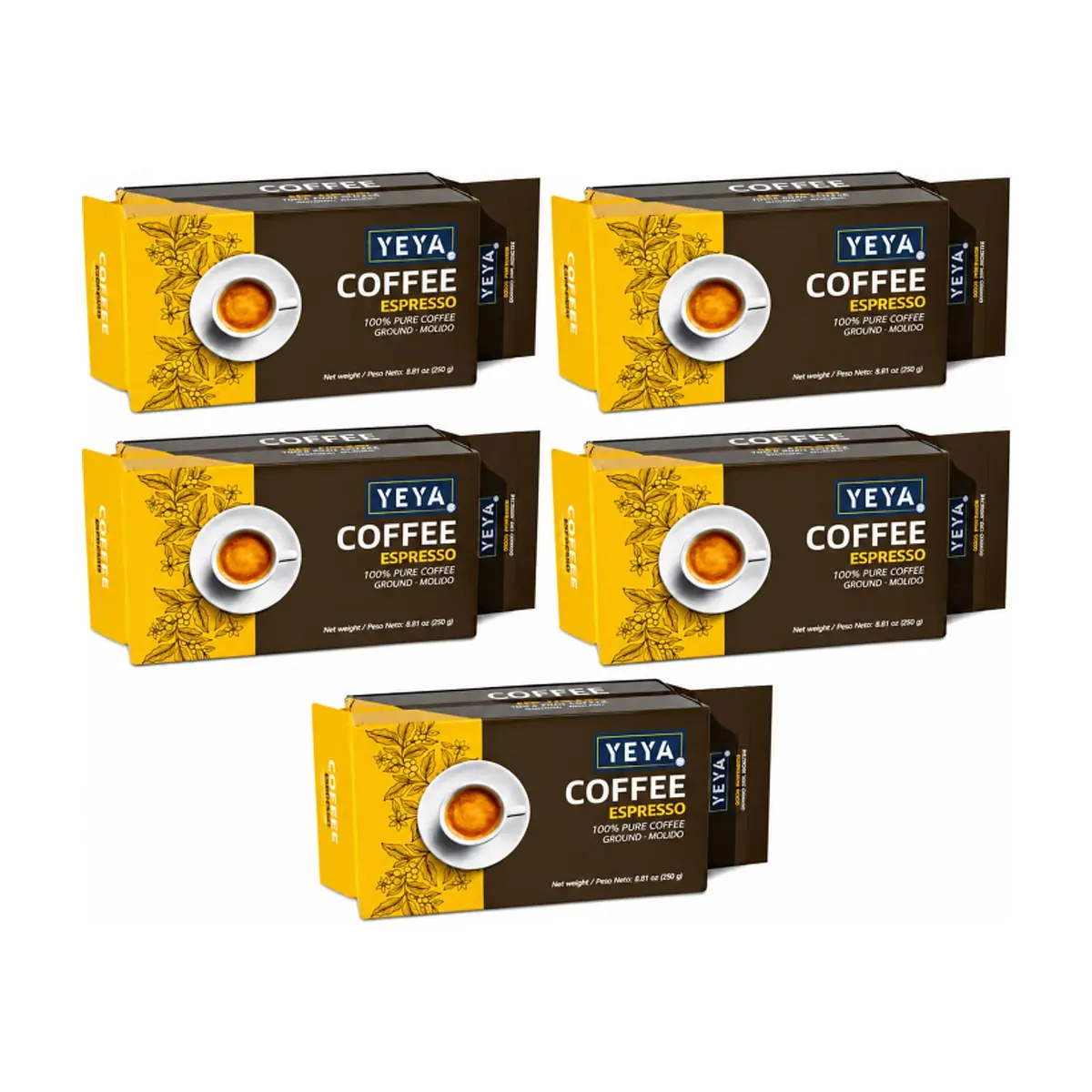 Café espresso YEYA (5 x 250 g / 8.8 oz)