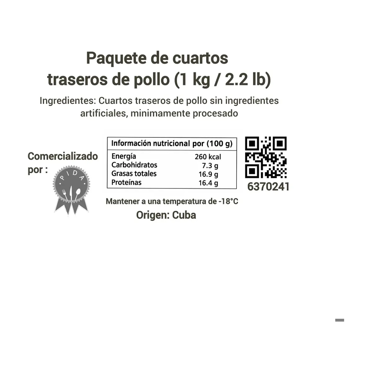 Paquete de cuartos traseros de pollo Pida (1 kg / 2.2 lb) - Thumbnail 3