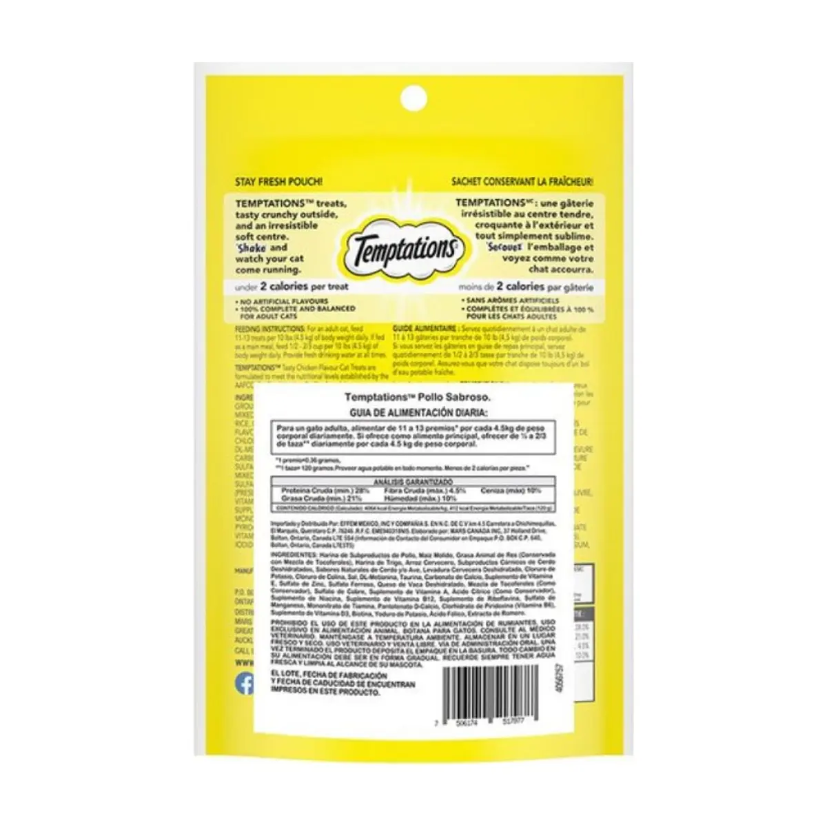 Golosinas para gatos con tentador sabor a pollo Whiskas Temptations (85 g / 3 oz) - Miniatura 2