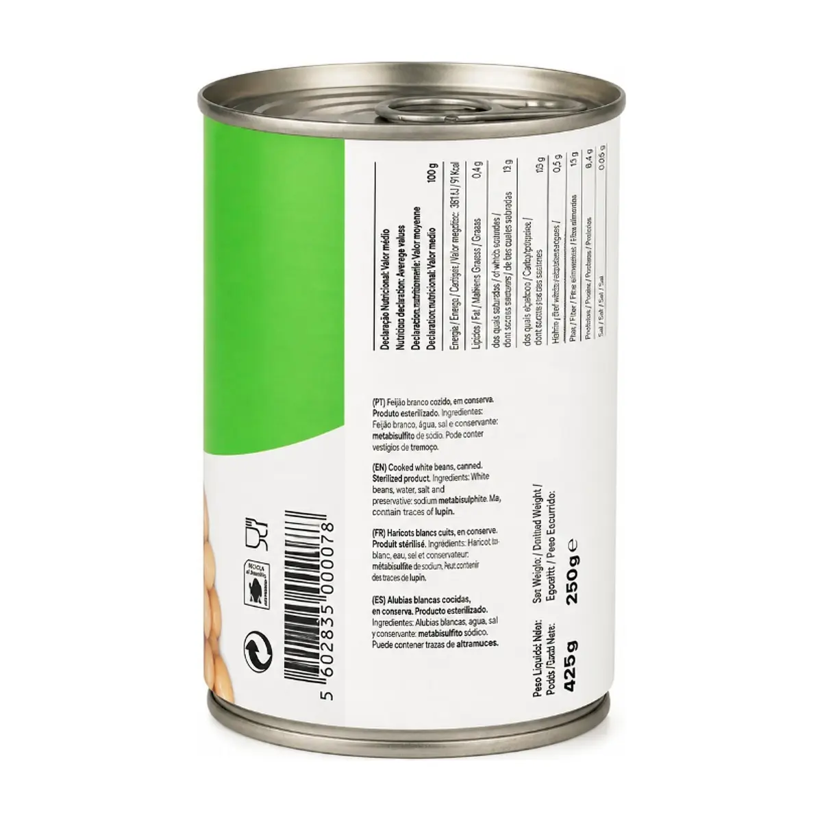 Frijoles blancos cocidos Tom Food (425 g / 15 oz) - Thumbnail 3