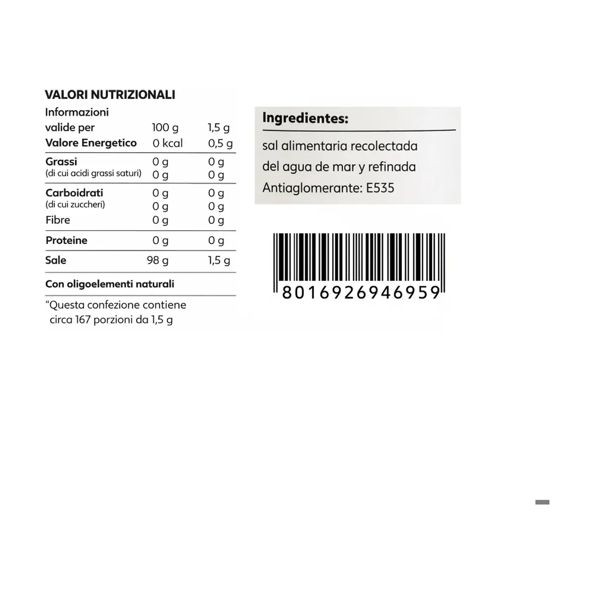 Salero con sal marina fina Cuor Di Mare (250 g / 8.81 oz) - Thumbnail 7