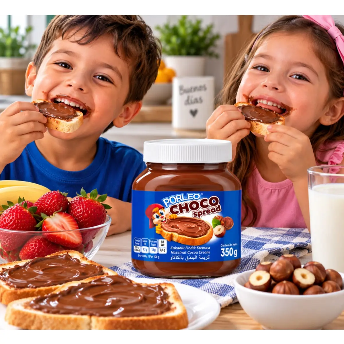 Crema de avellana con cacao Porleo (350 g / 12.35 oz) - Miniatura 5