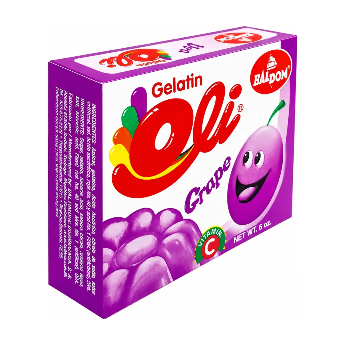 Gelatina sabor uva Oli (170 g / 6 oz) - Thumbnail 2
