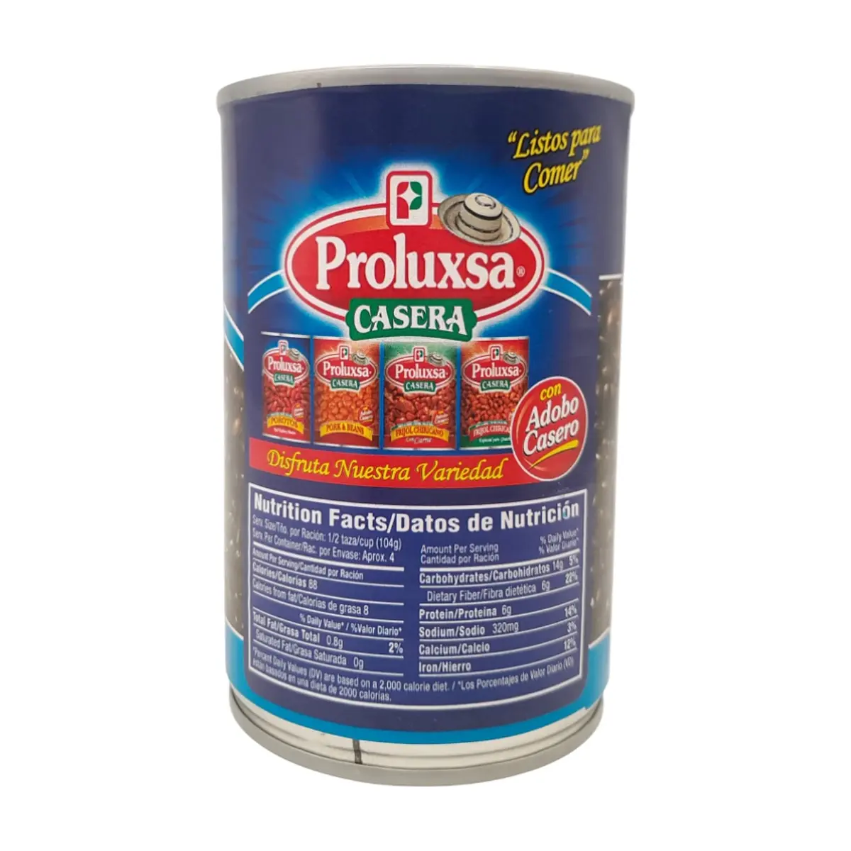 Frijoles negros con adobo casero Proluxsa (425 g / 15 oz) - Thumbnail 2