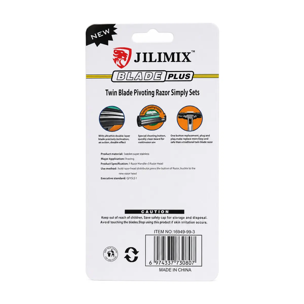 Máquina de afeitar de doble hoja Jilimix - Thumbnail 2