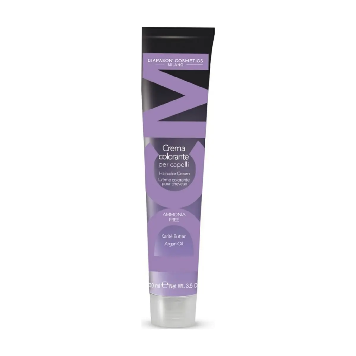 Crema colorante para el cabello DCM No. 5/58 Castaño Claro Rojizo Violeta (100 ml)