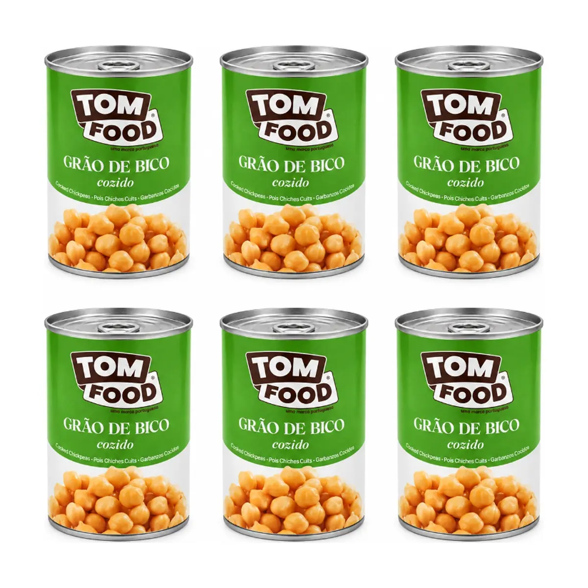 Garbanzos cocidos Tom Food (6 x 425 g / 15 oz)
