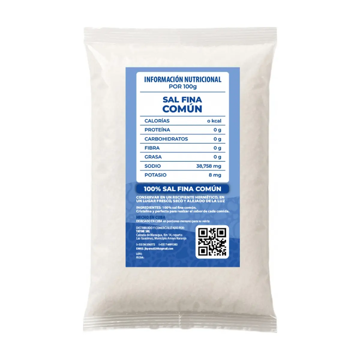 Sal fina común Campo Vivo (8 x 1 kg / 2.2 lb) - Miniatura 3
