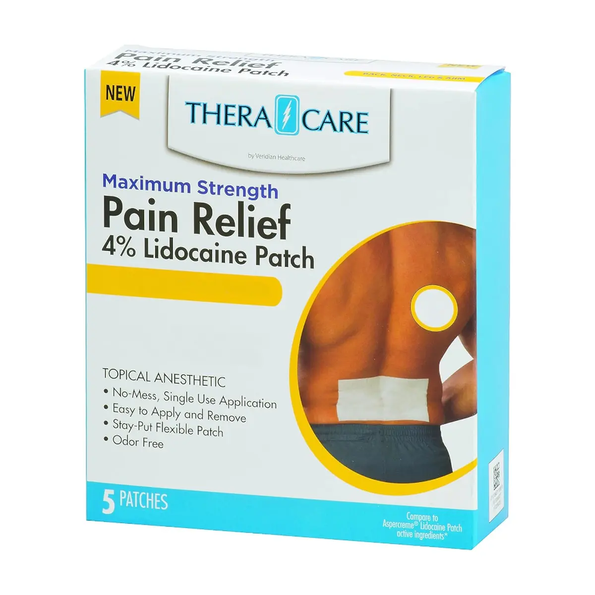 Parche de lidocaína 4 % 10 cm x 14 cm TheraCare (5 U)