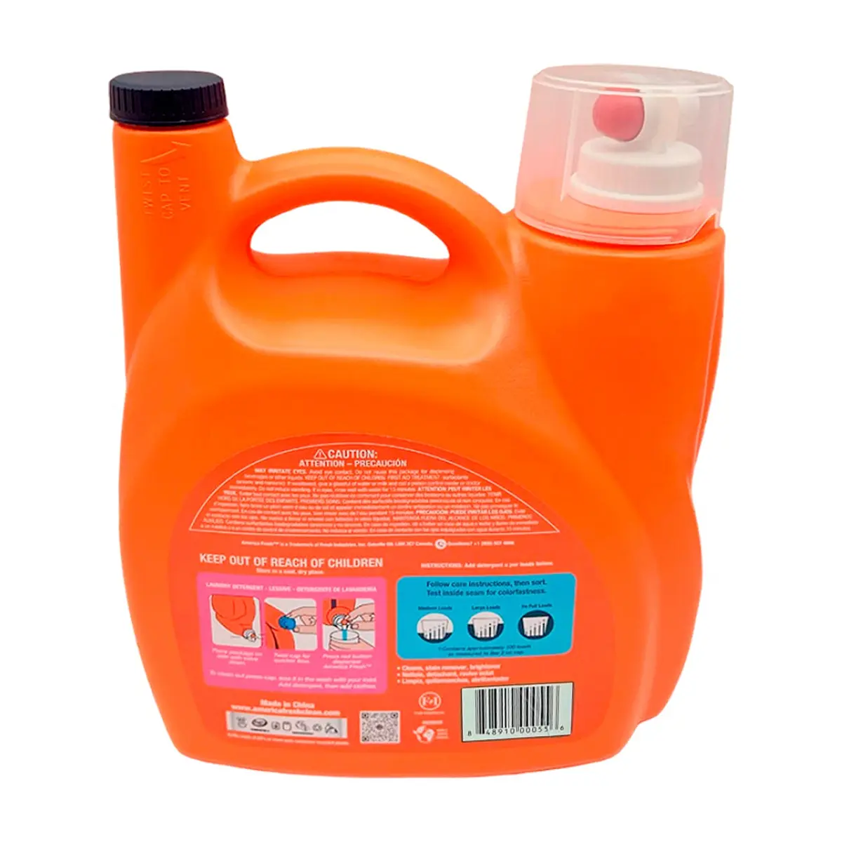 Detergente líquido de fragancia violeta para ropa America Fresh (4.55 L) - Miniatura 2