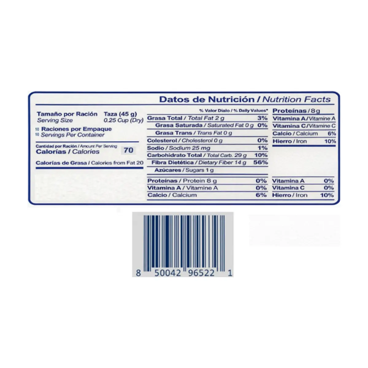 Arroz tipo 2 Beleza (1 kg / 2.20 lb) + Frijoles blancos Del Campo (454 g / 1 lb) - Miniatura 2