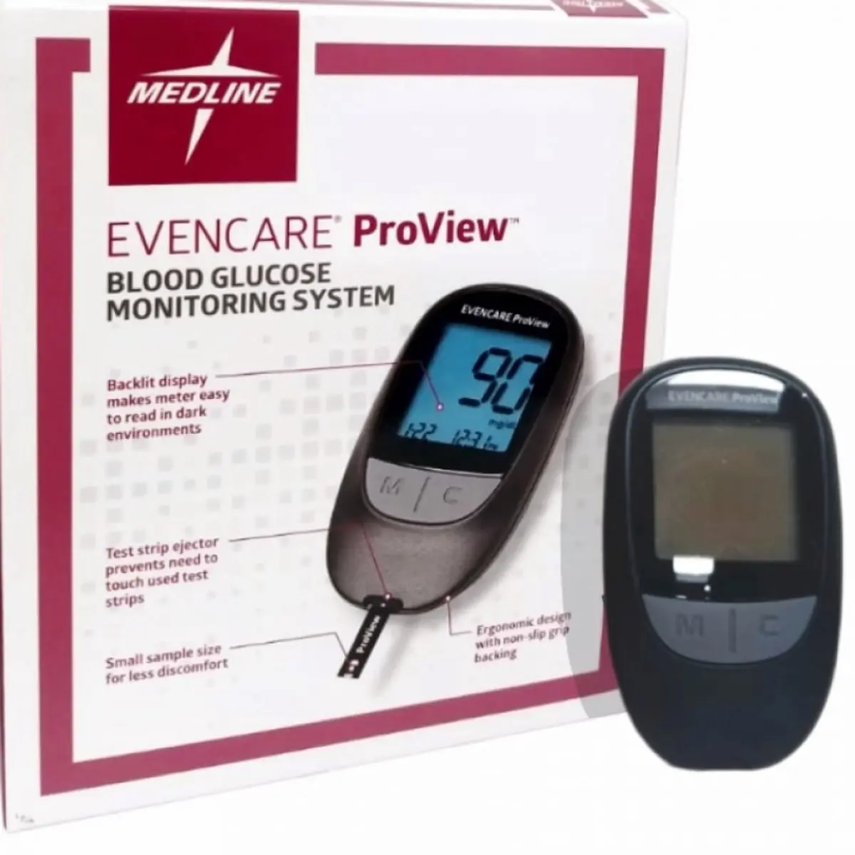 Sistema de monitorización de glucosa en sangre EvenCare ProView Medline (1 unidad)