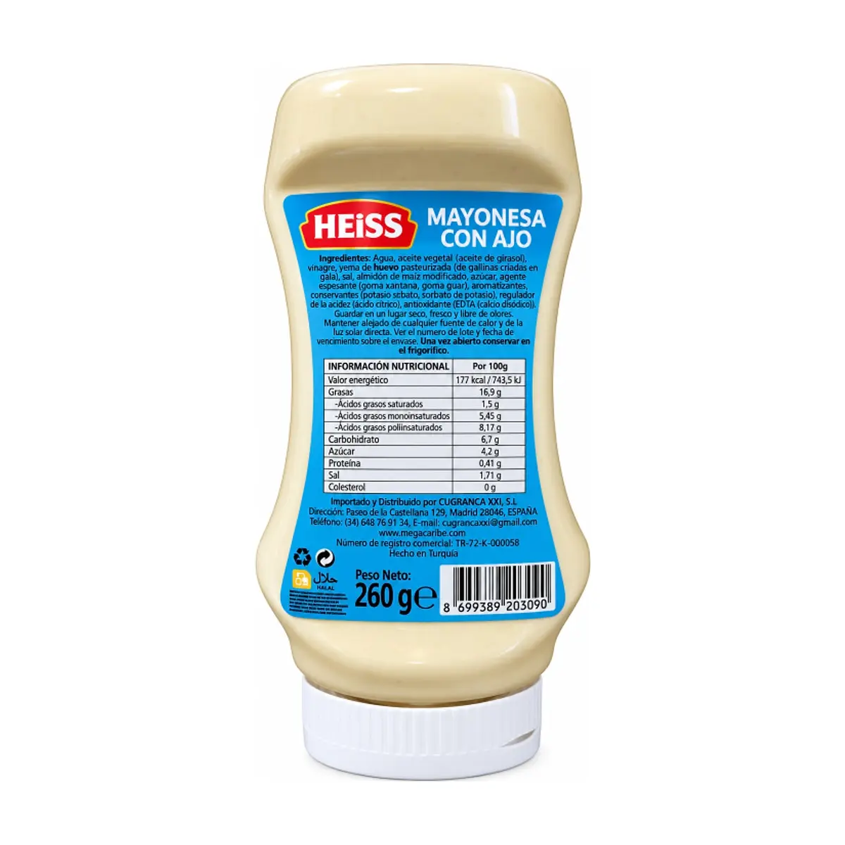 Mayonesa con ajo Heiss (260 g / 9.17 oz) - Thumbnail 2